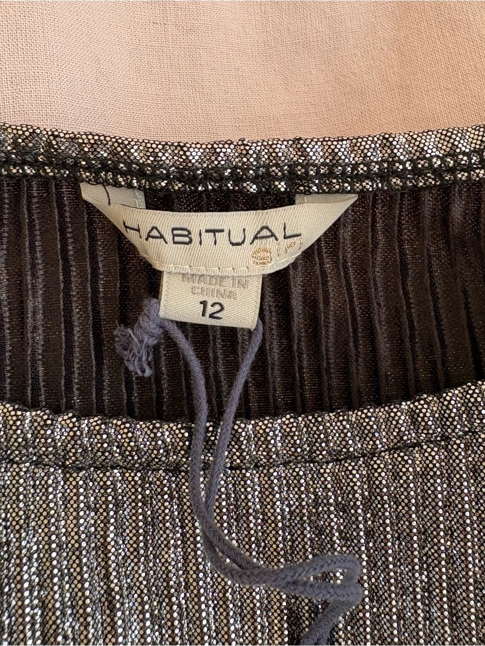 Metallic Silver Ribbed Top - Picture 2 of 4